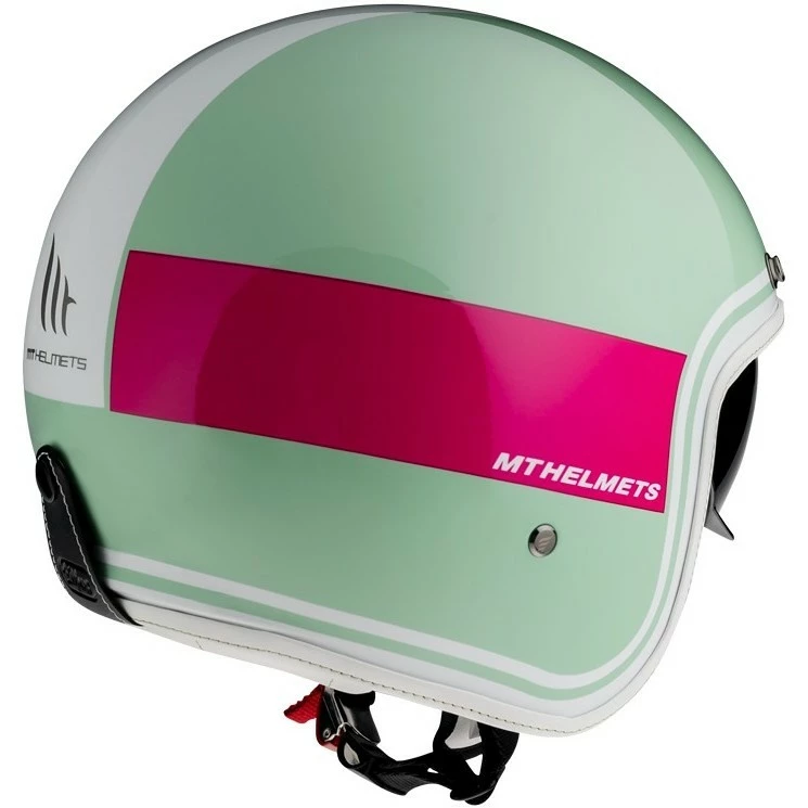 MT Helmets Casque Moto Jet Custom MT Casques Le Mans 2 SV TANT D8 Glossy White Pink 5 MT Helmets Casque Moto Jet Custom MT Casques Le Mans 2 SV TANT D8 Glossy White Pink – Image 3