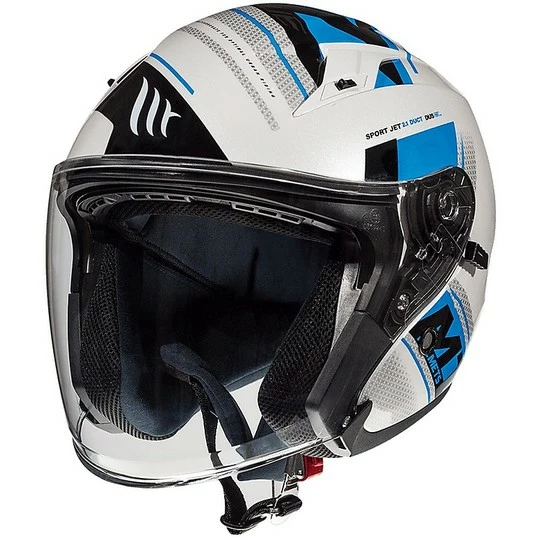 MT Helmets Casque Moto Jet Double Visor MT Casques AVENUE SV SIDEWAY C7 Glossy Blue 6 MT Helmets Casque Moto Jet Double Visor MT Casques AVENUE SV SIDEWAY C7 Glossy Blue – Image 4