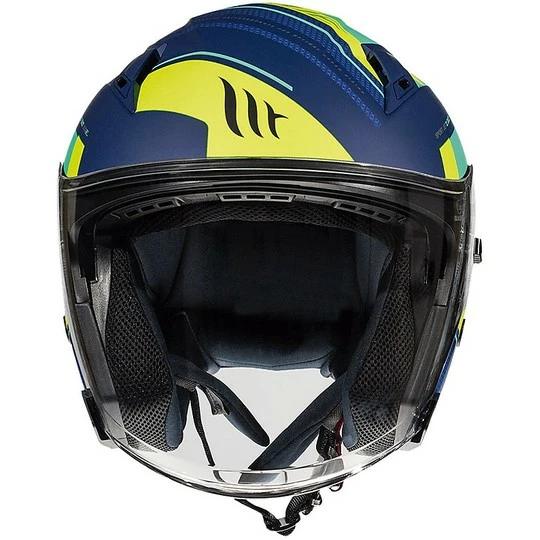 MT Helmets Casque Moto Jet Double Visor MT Casques AVENUE SV SIDEWAY J3 Bleu Mat Jaune 5 MT Helmets Casque Moto Jet Double Visor MT Casques AVENUE SV SIDEWAY J3 Bleu Mat Jaune – Image 3