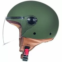 MT Helmets Casque Moto Jet MT Casques STREET A6 Solid Matt Green -MTT Helmets Magasin casque moto jet mt casques street a6 solid matt green 55868