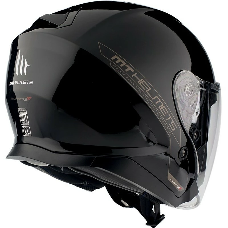 MT Helmets Casque Moto Jet MT Casques Thunder3 SV Jet Solid A1 Glossy Black 5 MT Helmets Casque Moto Jet MT Casques Thunder3 SV Jet Solid A1 Glossy Black – Image 3