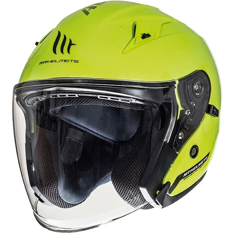 Casque Moto Jet MT Helmets Avenue SV Solid Yellow Fluo 3 Casque Moto Jet MT Helmets Avenue SV Solid Yellow Fluo