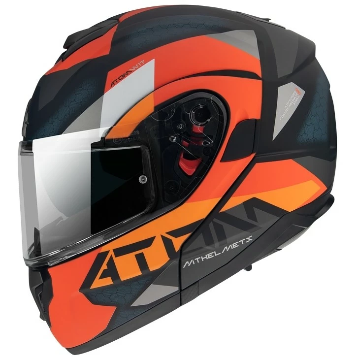 MT Helmets Casque Moto Modulaire Approuvé P / J Mt Casque ATOM Sv W17 A4 Orange Mat 5 MT Helmets Casque Moto Modulaire Approuvé P / J Mt Casque ATOM Sv W17 A4 Orange Mat – Image 3