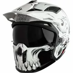 MT Helmets Casque Moto Mt Casque STREETFIGHTER Sv DARKNESS A1 Noir Brillant Blanc