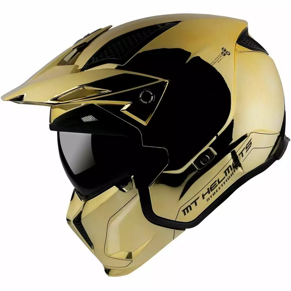 MT Helmets Casque Moto Mt Helmet STREETFIGHTER Sv CHROMED A9 Gold 4 MT Helmets Casque Moto Mt Helmet STREETFIGHTER Sv CHROMED A9 Gold – Image 2
