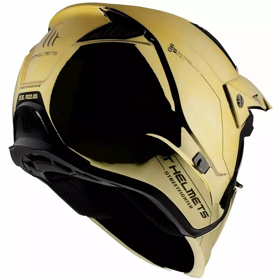 MT Helmets Casque Moto Mt Helmet STREETFIGHTER Sv CHROMED A9 Gold 5 MT Helmets Casque Moto Mt Helmet STREETFIGHTER Sv CHROMED A9 Gold – Image 3