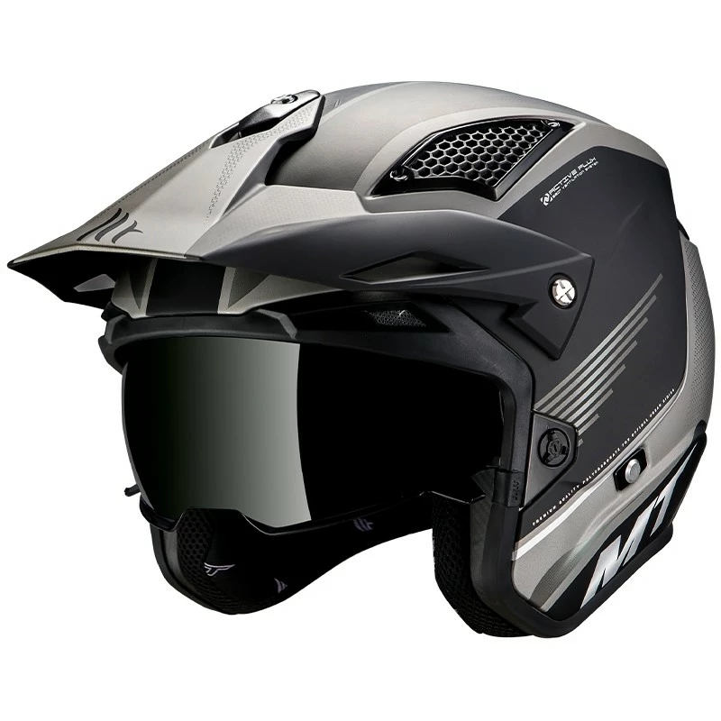 MT Helmets Casque Moto Trial MT Casques DISTRICT Post B2 Matt Grey 3 MT Helmets Casque Moto Trial MT Casques DISTRICT Post B2 Matt Grey
