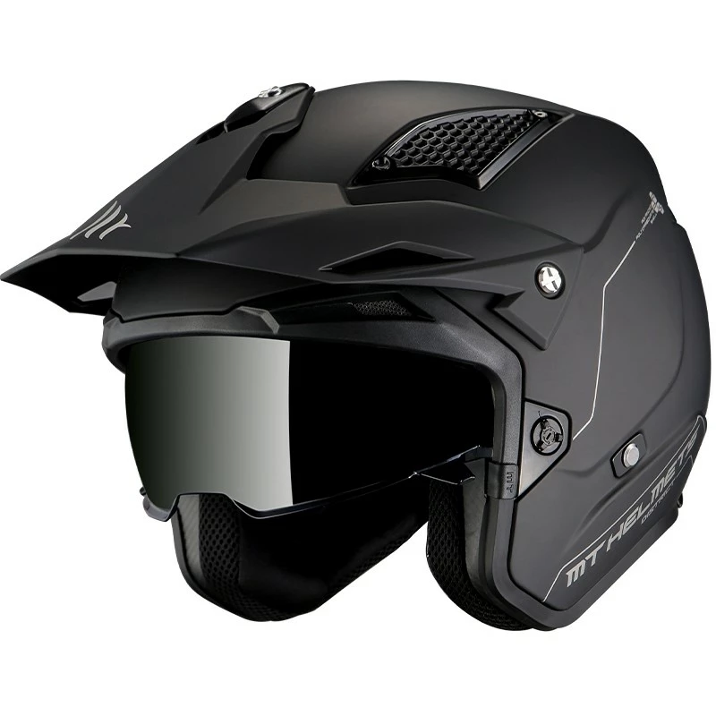 MT Helmets Casque Moto Trial MT Casques DISTRICT Solid A1 Matt Black 3 MT Helmets Casque Moto Trial MT Casques DISTRICT Solid A1 Matt Black