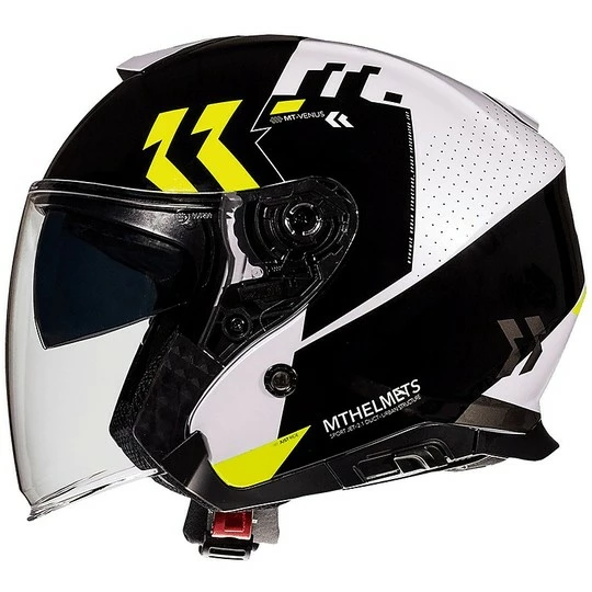 MT Helmets Casque MotoJet Double Visor MT Casques THUNDER 3 SV Jet Venus A3 Fluo Yellow 4 MT Helmets Casque MotoJet Double Visor MT Casques THUNDER 3 SV Jet Venus A3 Fluo Yellow – Image 2
