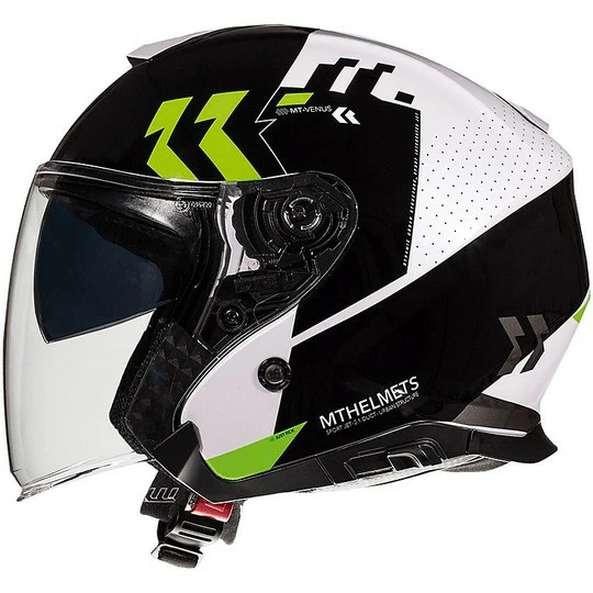 MT Helmets Casque MotoJet Double Visor MT Casques THUNDER 3 SV Jet Venus A6 Glossy Green 4 MT Helmets Casque MotoJet Double Visor MT Casques THUNDER 3 SV Jet Venus A6 Glossy Green – Image 2