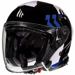 MT Helmets Casque MotoJet Double Visor MT Casques THUNDER 3 SV Jet Venus A7 Blue Fluo Glossy