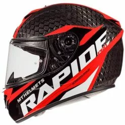MT Helmets Mt Helmet RAPIDE PRO KID Carbon C5 Fluo Red Carbon Casque De Moto
