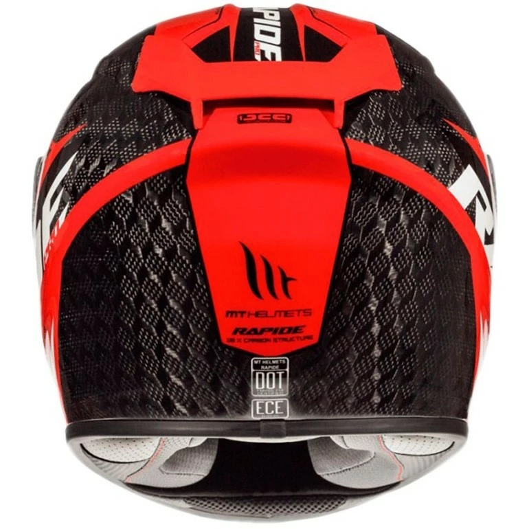 MT Helmets Mt Helmet RAPIDE PRO KID Carbon C5 Fluo Red Carbon Casque De Moto 4 MT Helmets Mt Helmet RAPIDE PRO KID Carbon C5 Fluo Red Carbon Casque De Moto – Image 2