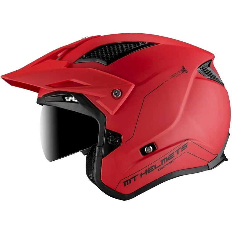 MT Helmets Casque De Moto DISTRICT Solid A5 Matt Red 4 MT Helmets Casque De Moto DISTRICT Solid A5 Matt Red – Image 2