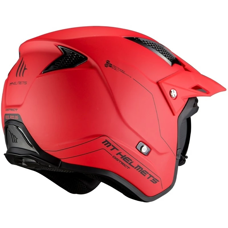 MT Helmets Casque De Moto DISTRICT Solid A5 Matt Red 5 MT Helmets Casque De Moto DISTRICT Solid A5 Matt Red – Image 3