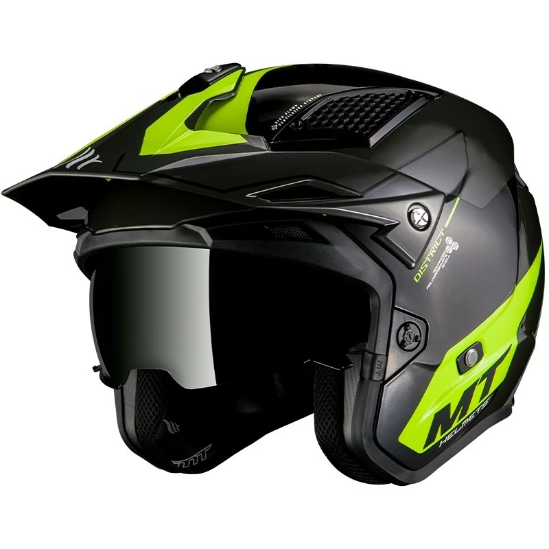 MT Helmets Casque De Moto DISTRICT Summit H3 Glossy Yellow Fluo 3 MT Helmets Casque De Moto DISTRICT Summit H3 Glossy Yellow Fluo