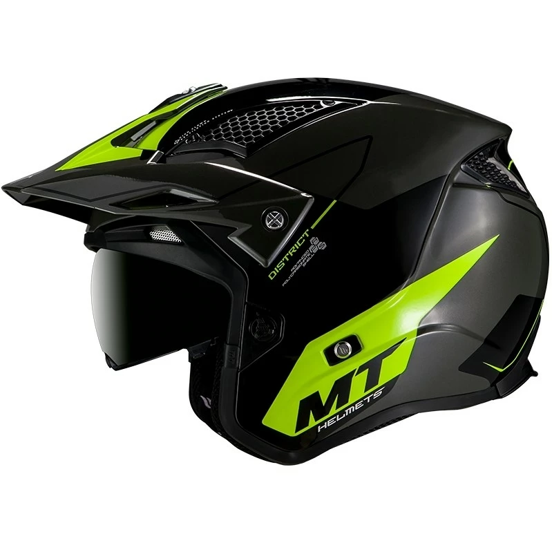 MT Helmets Casque De Moto DISTRICT Summit H3 Glossy Yellow Fluo 4 MT Helmets Casque De Moto DISTRICT Summit H3 Glossy Yellow Fluo – Image 2