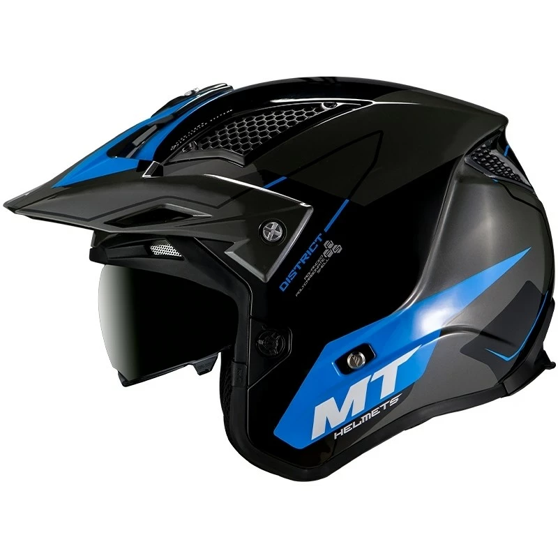 MT Helmets Casque De Moto DISTRICT Summit H7 Glossy Blue 4 MT Helmets Casque De Moto DISTRICT Summit H7 Glossy Blue – Image 2