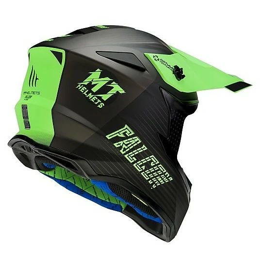 MT Helmets FALCON System D6 Cross Enduro Casque De Moto Green Matt Fluo 5 MT Helmets FALCON System D6 Cross Enduro Casque De Moto Green Matt Fluo – Image 3