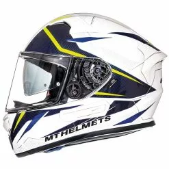 MT Helmets KRE SV Integral Casque De Moto Intrepid B3 Double Visor Fibre White Yellow Fluo -MTT Helmets Magasin mt helmets kre sv integral casque de moto intrepid b3 double visor fibre white yellow fluo 112426